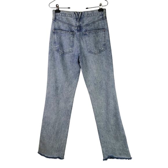 Veronica Beard SZ 26 DYLAN Full Length Straight High Rise Jeans Distressed - Picture 4 of 6